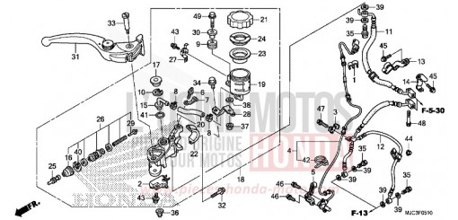 MAITRE-CYLINDRE DE FREIN AVANT CYLINDRE (CBR600RA) CBR600RAD de 2013
